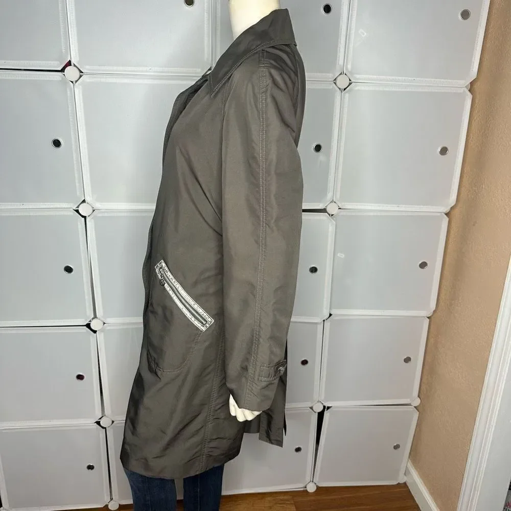 Tory Burch Gray Lightweight Trench Coat